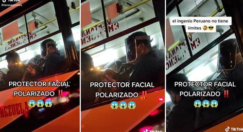 Tik Tok: Joven es viral por usar protector facial polarizado