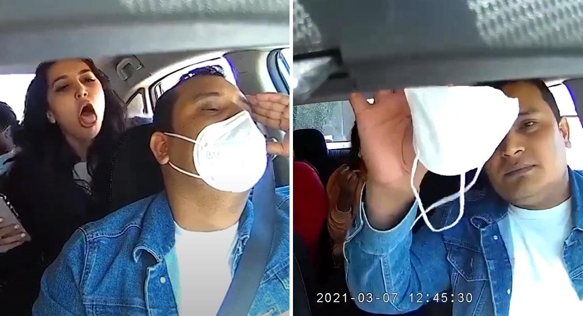 Mujeres sin mascarilla agreden a taxista que pidió que las usaran. Foto: Youtube