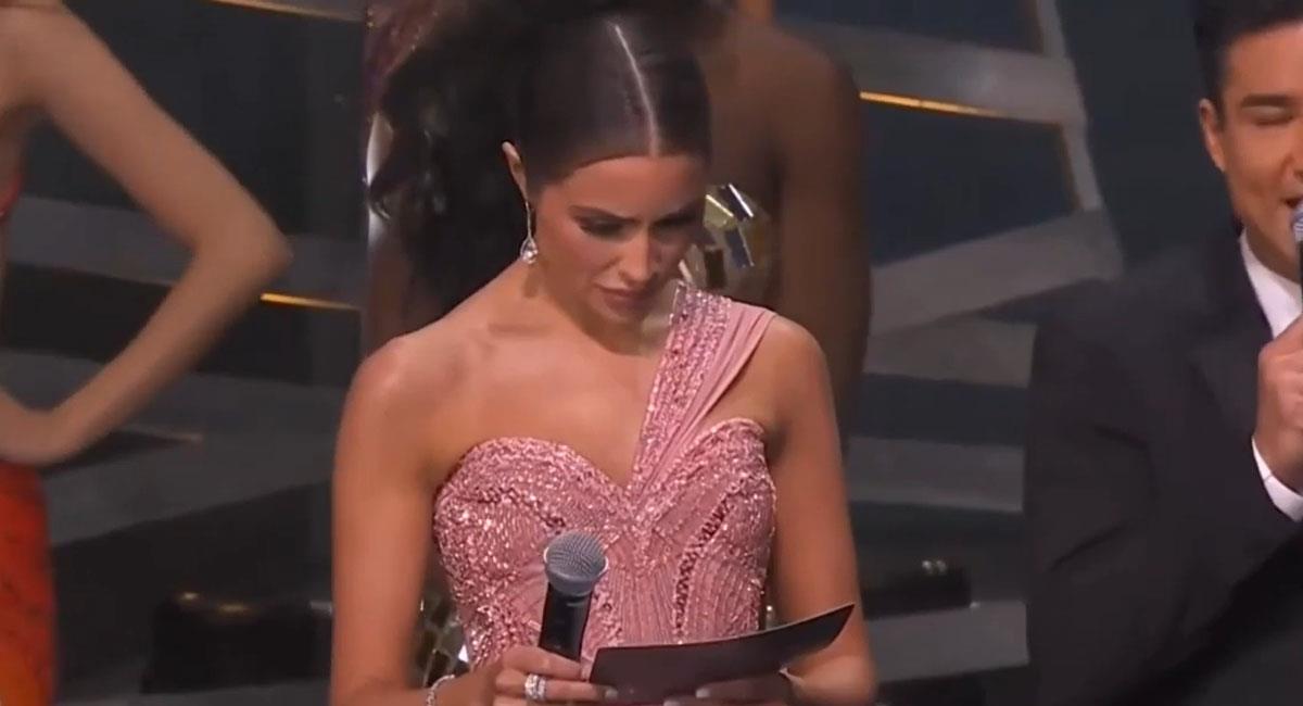 La reacción de Olivia Culpo tras descalificación de Miss Perú. Foto: Youtube